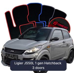 Velúrové autokoberce OMEVO pre Ligier JS50L 3 gen trojdverový hatchback (2012-2025)