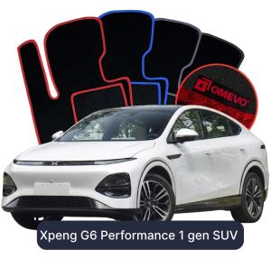 Velúrové autokoberce OMEVO pre Xpeng G6 Performance 1 generácia SUV (2023-2025)