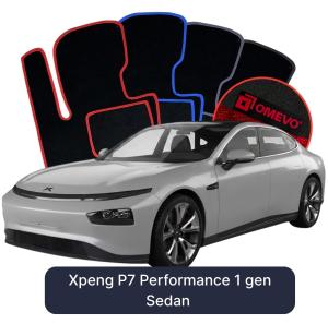 Velúrové autokoberce OMEVO pre Xpeng P7 Performance 1 generácia Sedan (2020-2025)