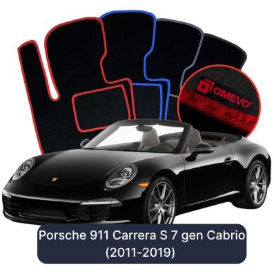 Velúrové autokoberce OMEVO pre Porsche 911 Carrera S 7 gen Cabrio (2011-2019)