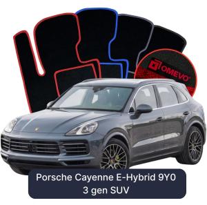 Velúrové autokoberce OMEVO pre Porsche Cayenne E-Hybrid 9Y0 3 gen SUV (2018-2025)