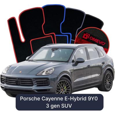 Velúrové autokoberce OMEVO pre Porsche Cayenne E-Hybrid 9Y0 3 gen SUV (2018-2025)
