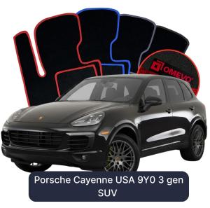 Velúrové autokoberce OMEVO pre Porsche Cayenne USA 9Y0 3 gen SUV (2018-2025)