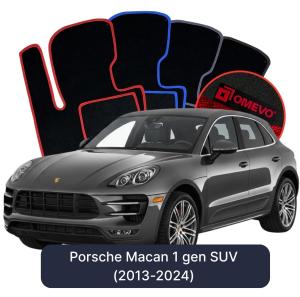 Velúrové autokoberce OMEVO pre Porsche Macan 1 gen SUV (2013-2024)