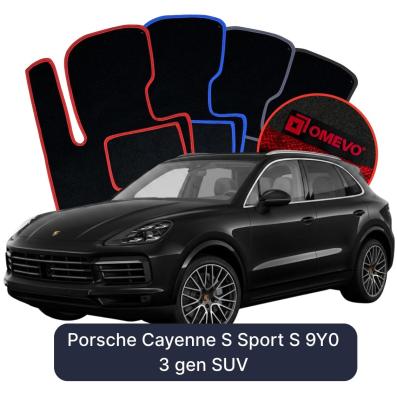 Velúrové autokoberce OMEVO pre Porsche Cayenne S 9Y0 3 gen SUV (2018-2025)