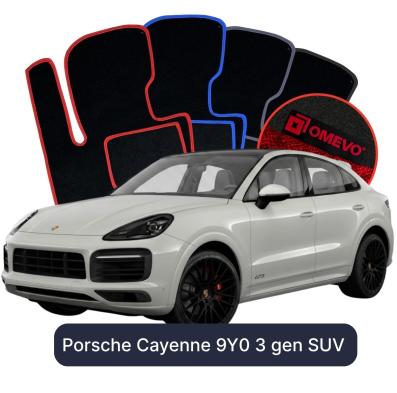 Velúrové autokoberce OMEVO pre Porsche Cayenne 9Y0 3 gen SUV (2018-2025)