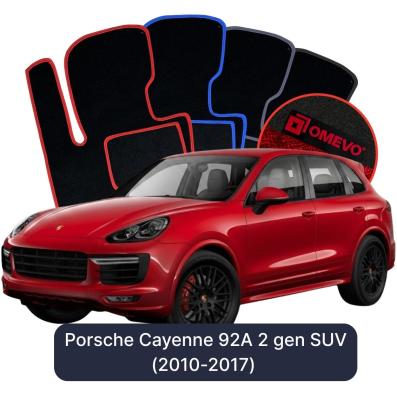 Velúrové autokoberce OMEVO pre Porsche Cayenne 92A 2 gen SUV (2010-2017)
