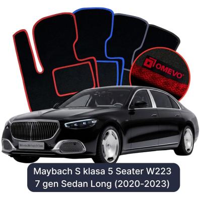 Velúrové autokoberce OMEVO pre Maybach S klasa 5-miestny W223 7 gen Sedan Dlhé (2020-2023)