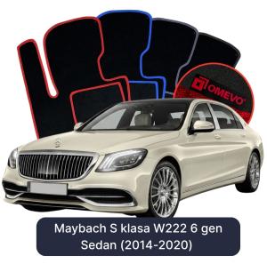 Velúrové autokoberce OMEVO pre Maybach S klasa W222 6 gen Sedan (2014-2020)