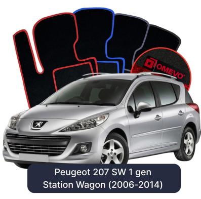 Velúrové autokoberce OMEVO pre Peugeot 207 SW 1 generácia Kombi (2006-2014)