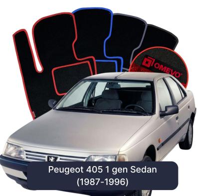 Velúrové autokoberce OMEVO pre Peugeot 405 1 gen Sedan (1987-1996)