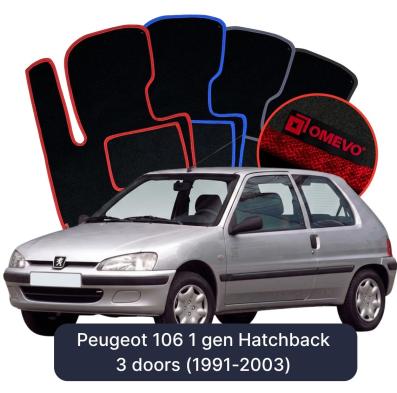Velúrové autokoberce OMEVO pre Peugeot 106 1 gen Hatchback 3 dvere (1991-2003)
