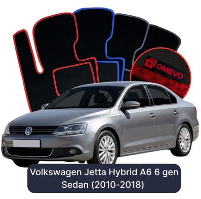 Velúrové autokoberce OMEVO pre Volkswagen Jetta Hibrid A6 6 gen Sedan (2010-2018)