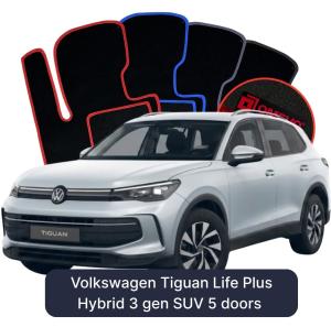 Velúrové autokoberce OMEVO pre Volkswagen Tiguan Life Plus Hibrid 3 gen SUV 5 dverí (2023-2026)