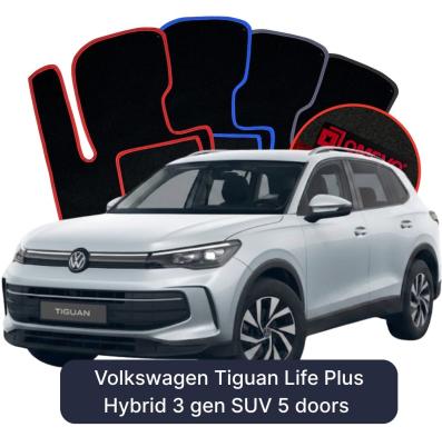Velúrové autokoberce OMEVO pre Volkswagen Tiguan Life Plus Hibrid 3 gen SUV 5 dverí (2023-2026)