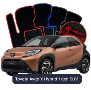 Velúrové autokoberce OMEVO pre Toyota Aygo X Hibrid 1 gen SUV (2022-2026)
