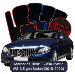 Velúrové autokoberce OMEVO pre Mercedes-Benz E klasa Hibrid W213 5 gen Sedan (2016-2023)