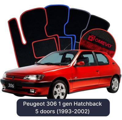 Velúrové autokoberce OMEVO pre Peugeot 306 1 gen Hatchback 5 dverí (1993-2002)