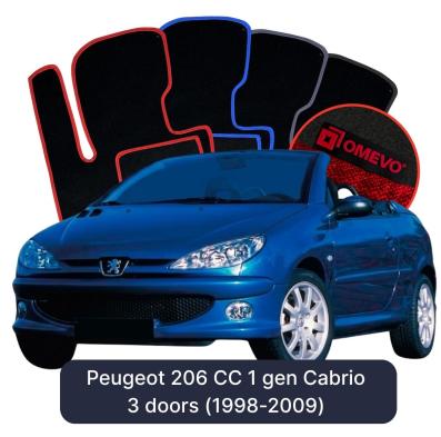 Velúrové autokoberce OMEVO pre Peugeot 206 CC 1 gen Cabrio 3 dvere (1998-2012)