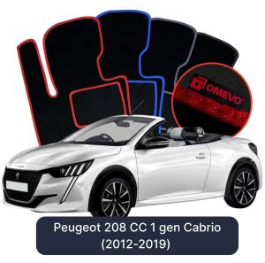 Velúrové autokoberce OMEVO pre Peugeot 208 CC 1 gen Cabrio (2012-2019)
