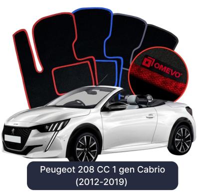 Velúrové autokoberce OMEVO pre Peugeot 208 CC 1 gen Cabrio (2012-2019)
