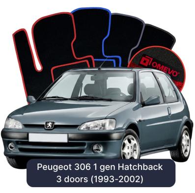 Velúrové autokoberce OMEVO pre Peugeot 306 1 gen Hatchback 3 dvere (1993-2002)