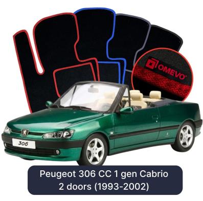 Velúrové autokoberce OMEVO pre Peugeot 306 CC 1 gen Cabrio 2 dvere (1993-2002)