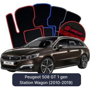 Velúrové autokoberce OMEVO pre Peugeot 508 GT 1 gen Kombi (2010-2019)