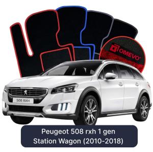 Velúrové autokoberce OMEVO pre Peugeot 508 RXH SW Hybrid 1 gen Kombi (2010-2018)