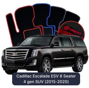 Velúrové autokoberce OMEVO pre Cadillac Escalade ESV 8-miestny 4 gen SUV (2015-2020)