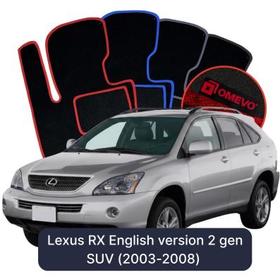 Velúrové autokoberce OMEVO pre Lexus RX Anglická verzia 2 gen SUV (2003-2008)