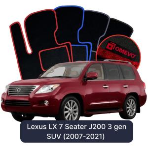 Velúrové autokoberce OMEVO pre Lexus LX 7-miestny J200 3 gen SUV (2007-2021)
