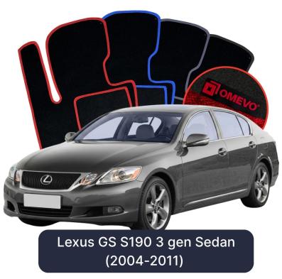 Velúrové autokoberce OMEVO pre Lexus GS S190 3 gen Sedan (2004-2011)