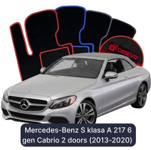 Velúrové autokoberce OMEVO pre Mercedes-Benz S klasa A 217 6 gen Cabrio 2 dvere (2013-2020)