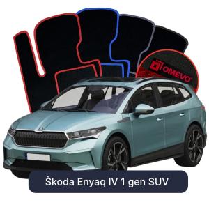 Velúrové autokoberce OMEVO pre Škoda Enyaq IV 1 gen SUV (2020-2025)