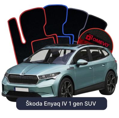 Velúrové autokoberce OMEVO pre Škoda Enyaq IV 1 gen SUV (2020-2025)