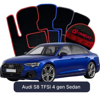 Velúrové autokoberce OMEVO pre Audi S8 TFSI 4 gen Sedan (2018-2026)