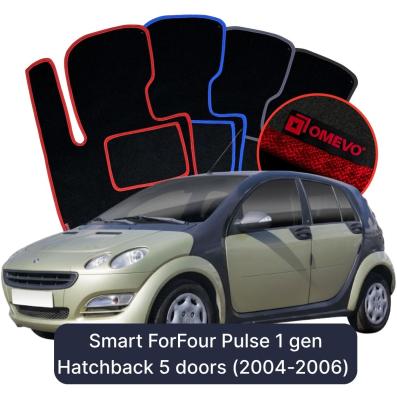 Velúrové autokoberce OMEVO pre Smart ForFour Pulse 1 gen Hatchback 5 dverí (2004-2006)