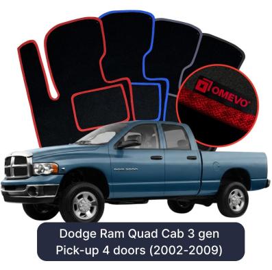 Velúrové autokoberce OMEVO pre Dodge Ram Quad Cab 3 gen Pick-up 4 dvere (2002-2009)