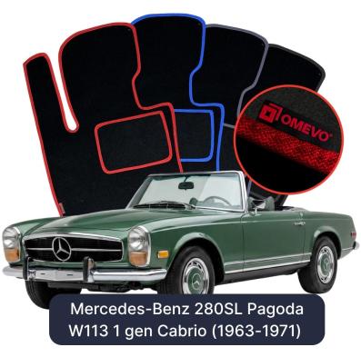 Velúrové autokoberce OMEVO pre Mercedes-Benz 280SL Pagoda W113 1 gen Cabrio (1963-1971)