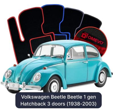 Velúrové autokoberce OMEVO pre Volkswagen Beetle Chrobák 1 gen Hatchback 3 dvere (1938-2003)