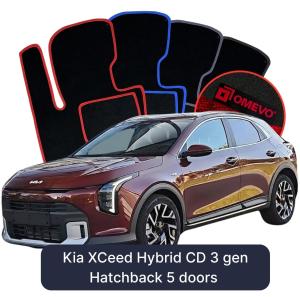 Velúrové autokoberce OMEVO pre Kia XCeed Hibrid CD 3 gen Hatchback 5 dverí (2019-2026)