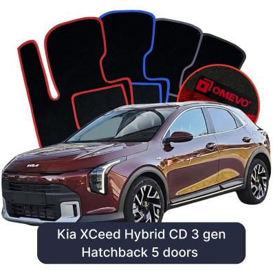Velúrové autokoberce OMEVO pre Kia XCeed Hibrid CD 3 gen Hatchback 5 dverí (2019-2026)