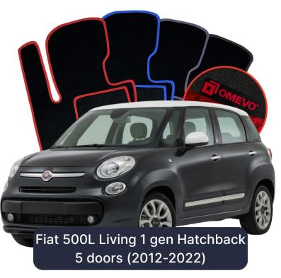 Velúrové autokoberce OMEVO pre Fiat 500L Living 1 gen Hatchback 5 dverí (2012-2022)
