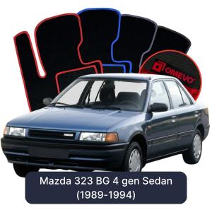 Velúrové autokoberce OMEVO pre Mazda 323 BG 4 gen Sedan (1989-1994)