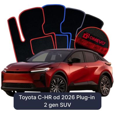 Velúrové autokoberce OMEVO pre Toyota C-HR od 2026 Plug-in 2 gen SUV (2023-2026)