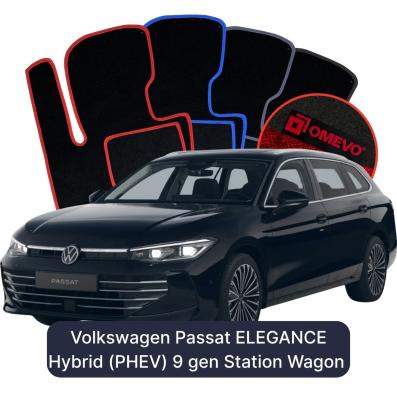 Velúrové autokoberce OMEVO pre Volkswagen Passat ELEGANCE Hibrid (PHEV) 9 gen Kombi (2024-2026)