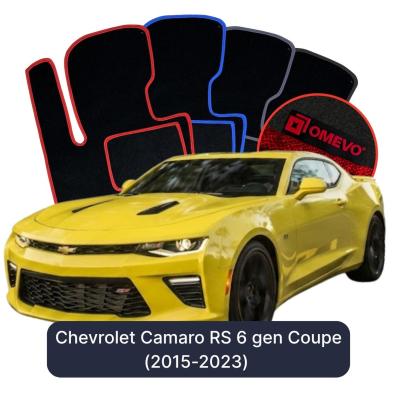 Velúrové autokoberce OMEVO pre Chevrolet Camaro RS 6 gen Kupe (2015-2023)