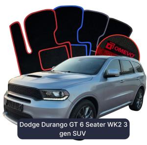 Velúrové autokoberce OMEVO pre Dodge Durango GT 6 mest WK2 3 gen SUV (2010-2026)