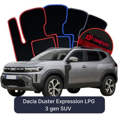 Velúrové autokoberce OMEVO pre Dacia Duster Expression LPG 3 gen SUV (2024-2026)